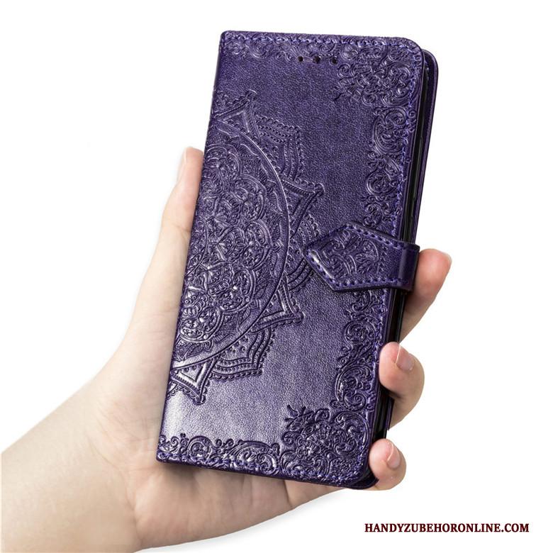 Nokia 5.1 Plus Folio Purper Anti-fall Hoes Hoesje Telefoon All Inclusive Leren Etui