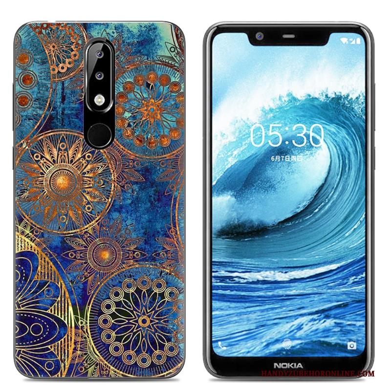 Nokia 5.1 Plus Hoesje Telefoon Siliconen Bescherming Zacht Mobiele Telefoon Roze Doorzichtig