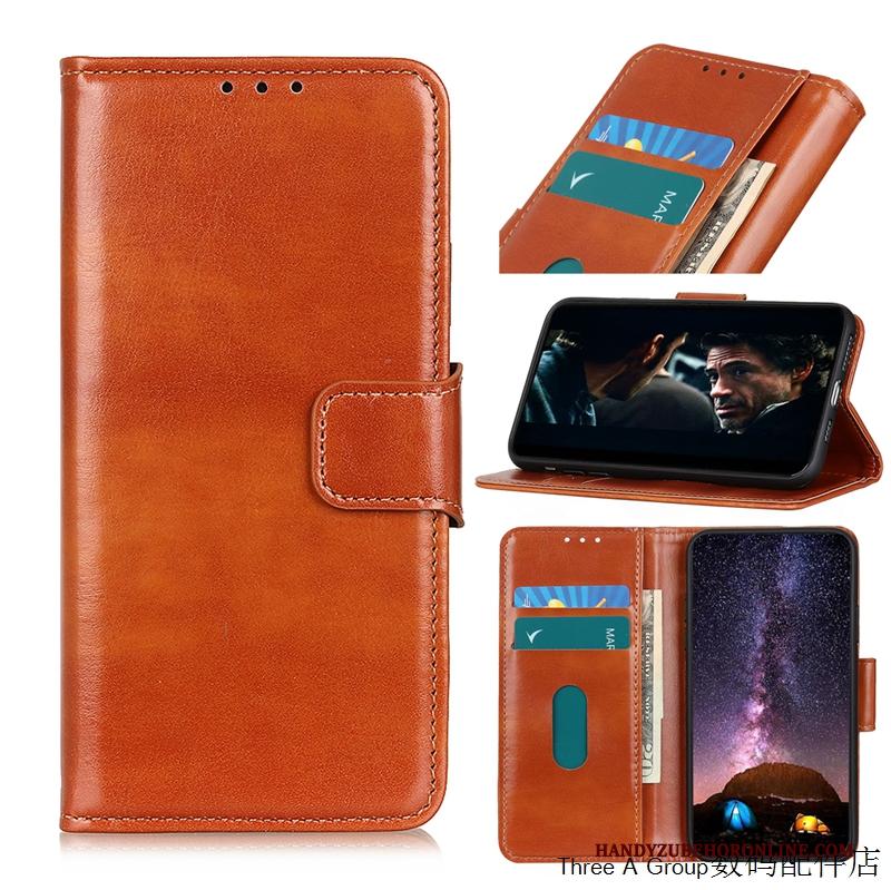 Nokia 5.3 Lichte En Dun Kaart Vintage Leren Etui Rood Hoesje Telefoon Anti-fall