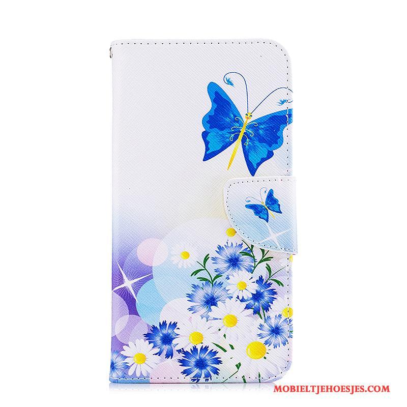 Nokia 5 Folio Geschilderd Hoes Bescherming Hoesje Telefoon Blauw Leren Etui