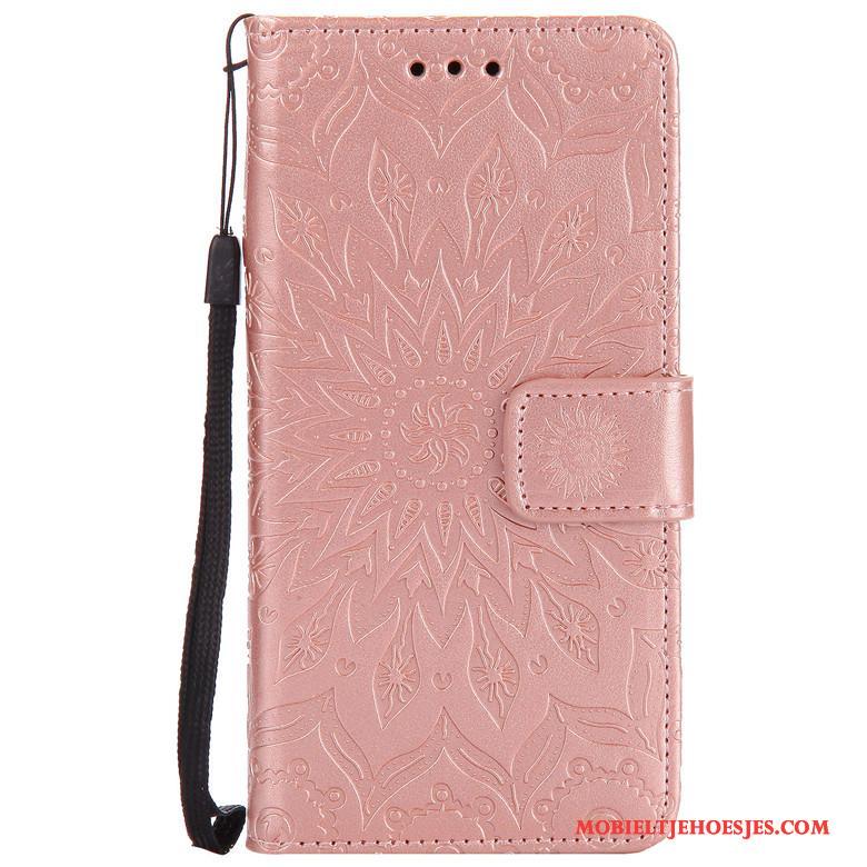 Nokia 5 Hoesje Rood Bescherming Clamshell Anti-fall Leren Etui Zacht Hoes