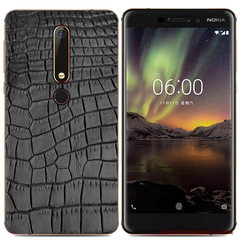 Nokia 6.1 Bescherming Spotprent Eenvoudige Zacht Hoesje Trend Kleur