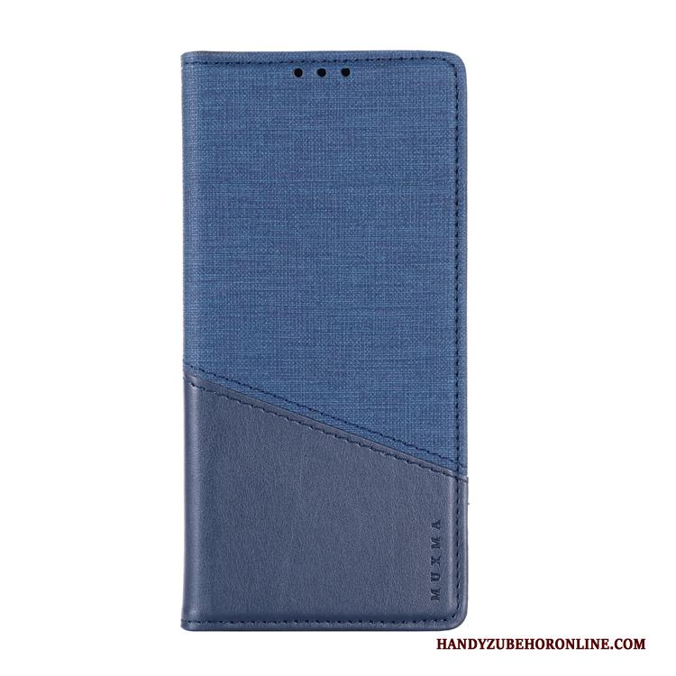 Nokia 6.2 Canvas Clamshell Hoesje Telefoon Kaart Leren Etui Magnetisch