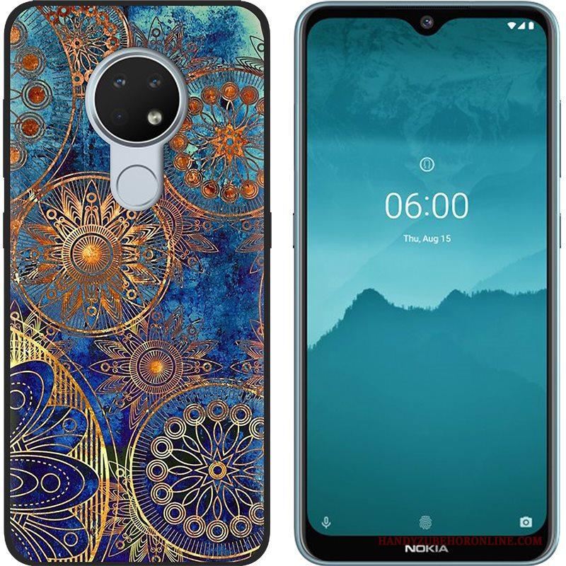 Nokia 6.2 Geschilderd Schrobben Purper Trend Scheppend Hoesje Zacht