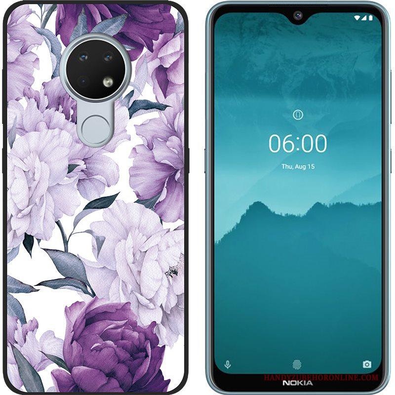 Nokia 6.2 Geschilderd Schrobben Purper Trend Scheppend Hoesje Zacht