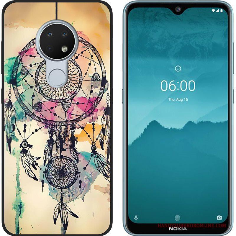 Nokia 6.2 Geschilderd Schrobben Purper Trend Scheppend Hoesje Zacht