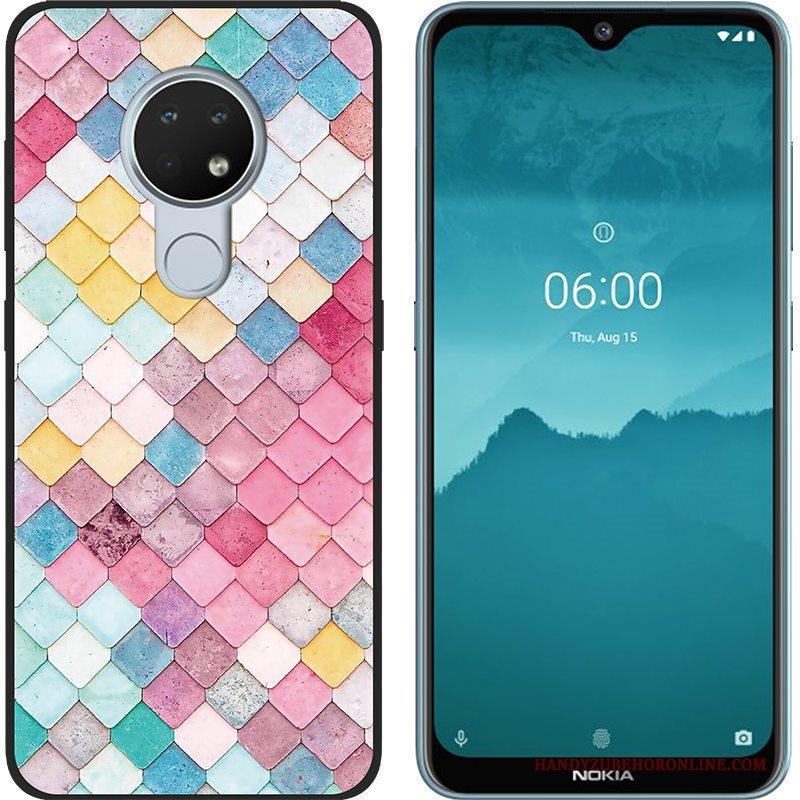 Nokia 6.2 Geschilderd Schrobben Purper Trend Scheppend Hoesje Zacht