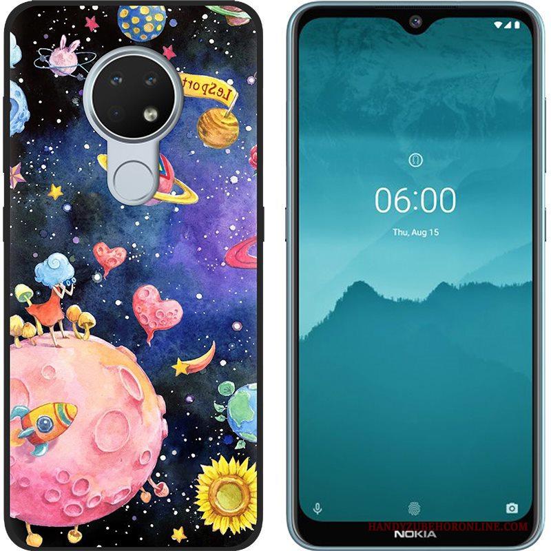 Nokia 6.2 Geschilderd Schrobben Purper Trend Scheppend Hoesje Zacht