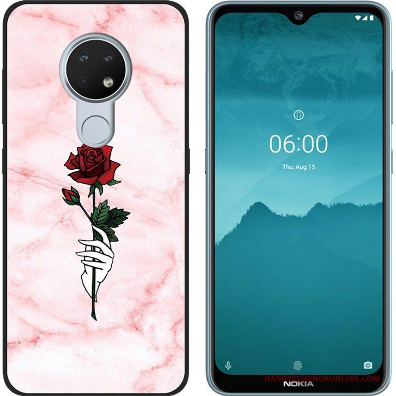 Nokia 6.2 Geschilderd Schrobben Purper Trend Scheppend Hoesje Zacht