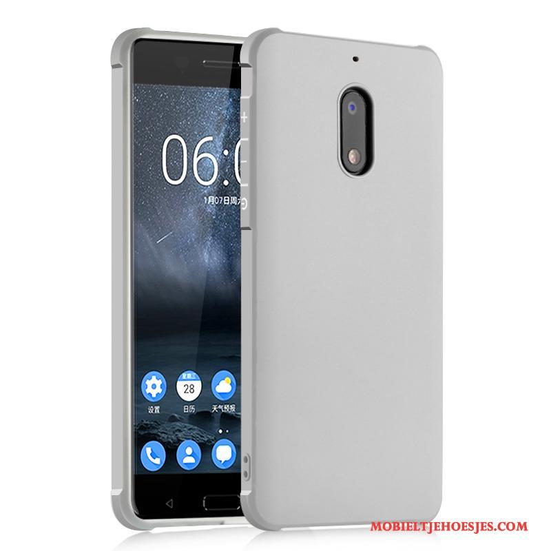 Nokia 6 Hoesje Blauw Hoes Siliconen Bescherming Zwart All Inclusive Anti-fall