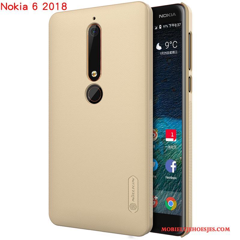 Nokia 6 Hoesje Goud Hard Mobiele Telefoon Bescherming Telefoon Zwart