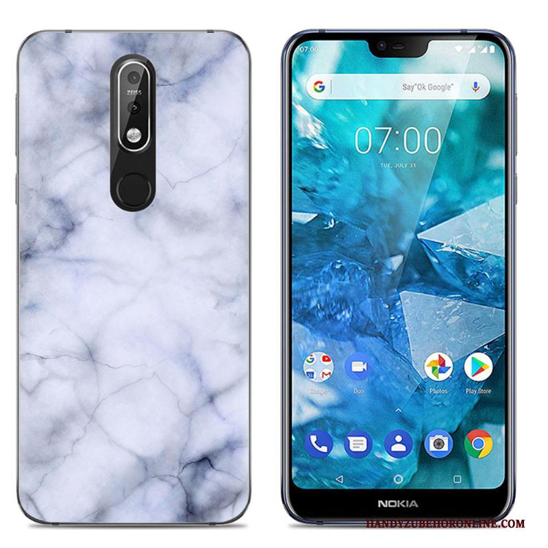 Nokia 7.1 Zacht Kleur Hoesje Doorzichtig Mobiele Telefoon Spotprent Telefoon