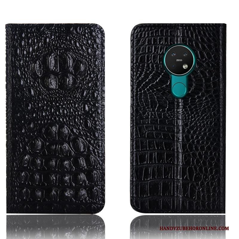 Nokia 7.2 Leren Etui Hoesje Telefoon Anti-fall Bescherming Folio Zwart All Inclusive