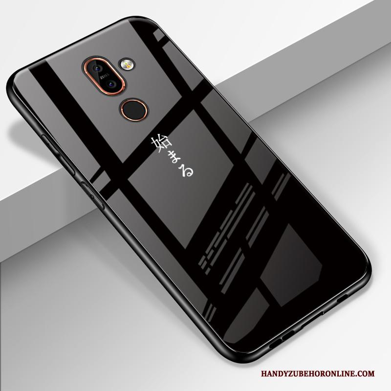 Nokia 7 Plus Hoes Wind Bescherming Licht Hoesje Telefoon Anti-fall Glas