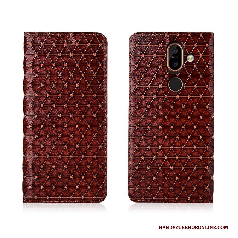 Nokia 7 Plus Hoesje Leren Etui All Inclusive Folio Anti-fall Hoes Zacht Bescherming