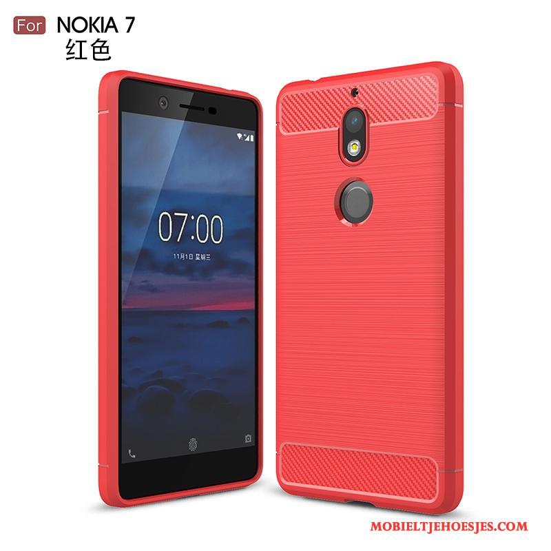 Nokia 7 Zacht Hoesje Zwart Telefoon Bescherming All Inclusive Siliconen