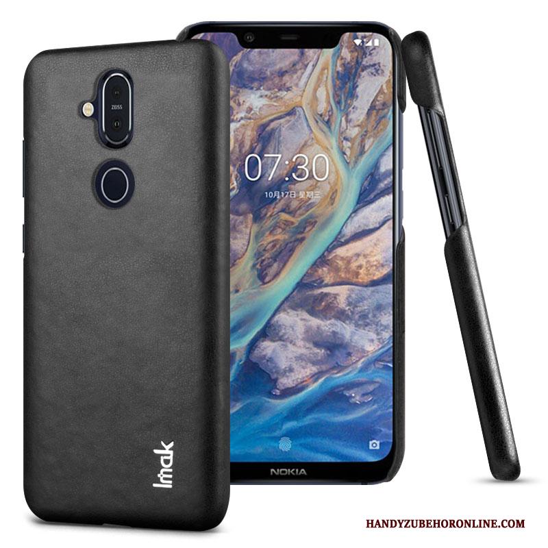 Nokia 8.1 Hoesje Telefoon Leer Leren Etui Bescherming Kaart