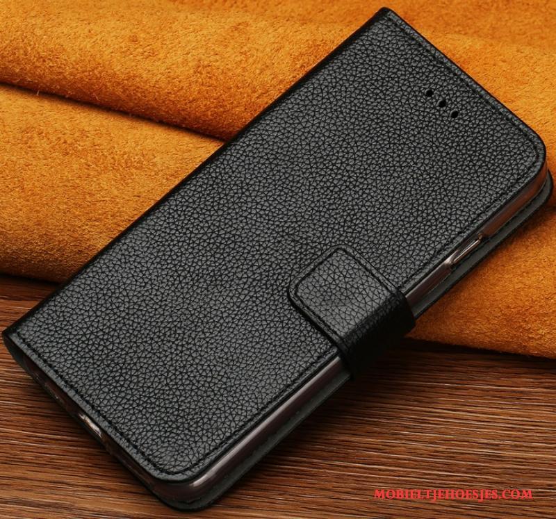 Nokia 8 Clamshell Anti-fall Hoesje Telefoon Bescherming Luxe Echt Leer Pas