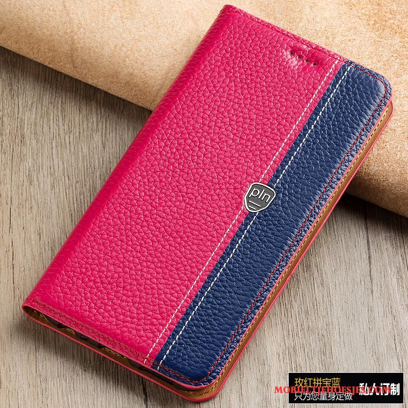 Nokia 8 Hoes Blauw Folio Bescherming Mobiele Telefoon Hoesje Telefoon Leren Etui