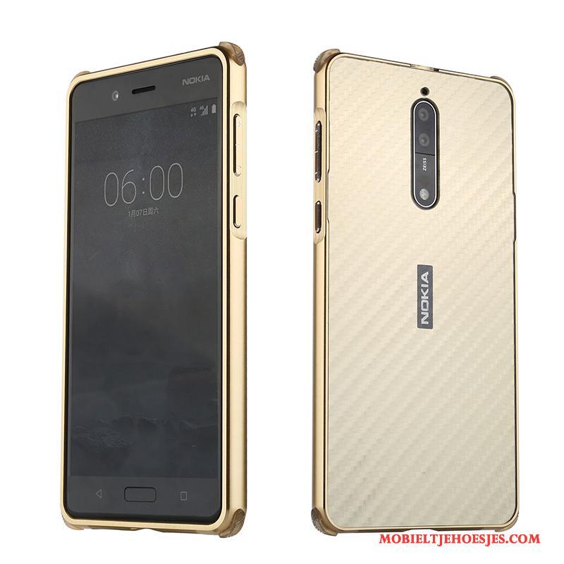 Nokia 8 Hoesje Bescherming All Inclusive Anti-fall Rose Goud Omlijsting Achterklep Scheppend