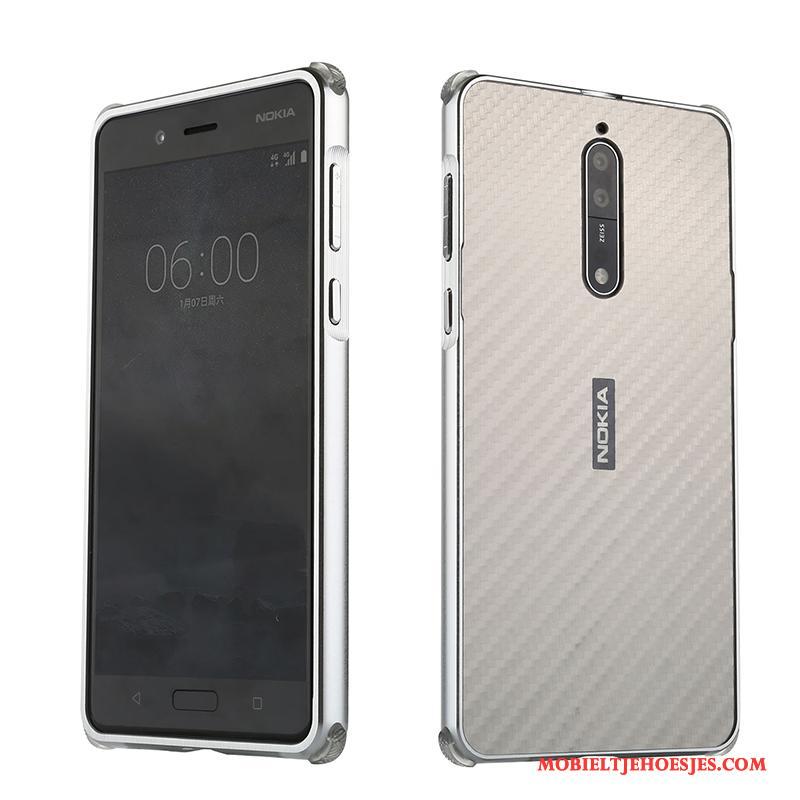 Nokia 8 Hoesje Bescherming All Inclusive Anti-fall Rose Goud Omlijsting Achterklep Scheppend