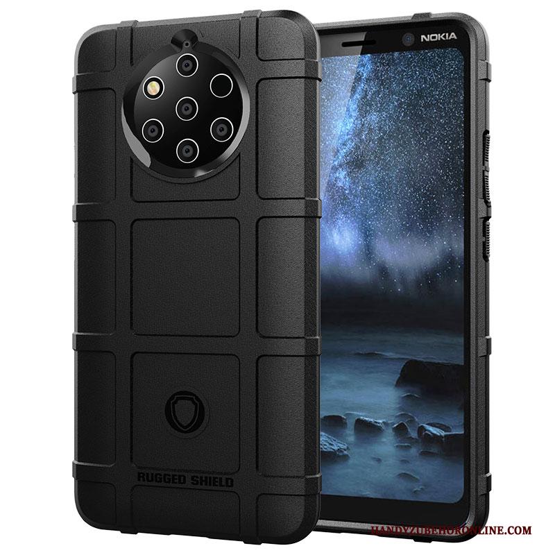 Nokia 9 Pureview All Inclusive Hoesje Telefoon Pu Bescherming Grijs Magnetisch Anti-fall