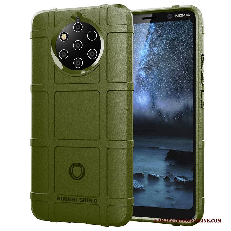 Nokia 9 Pureview All Inclusive Hoesje Telefoon Pu Bescherming Grijs Magnetisch Anti-fall