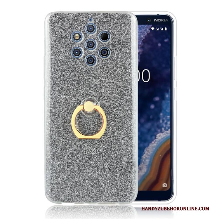 Nokia 9 Pureview Anti-fall Roze Grijs Zacht Hoesje Telefoon Ring Bedrijf