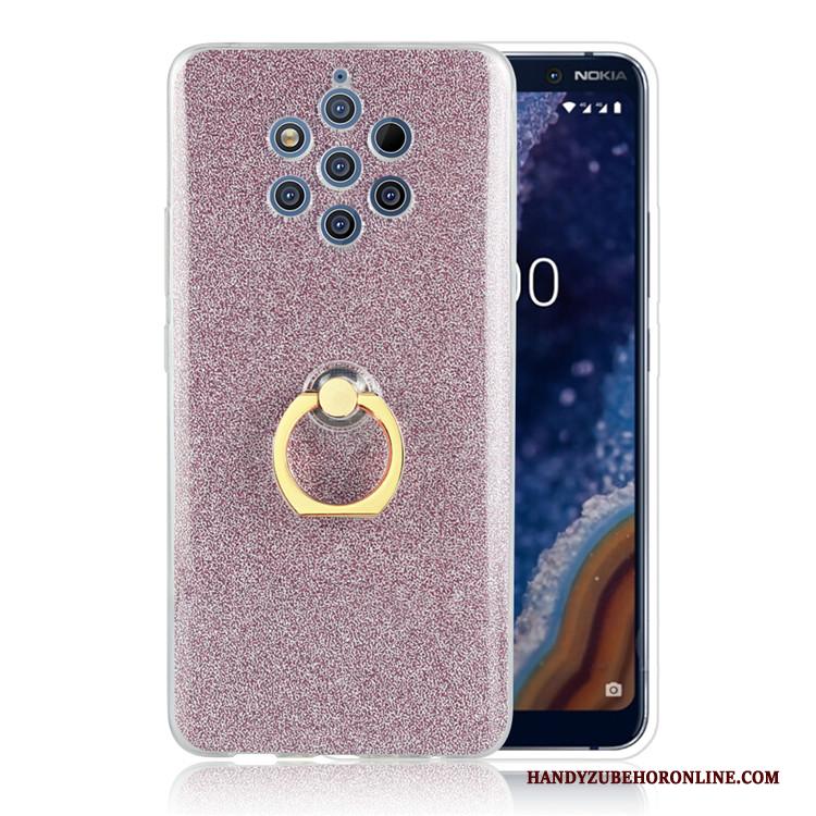 Nokia 9 Pureview Anti-fall Roze Grijs Zacht Hoesje Telefoon Ring Bedrijf