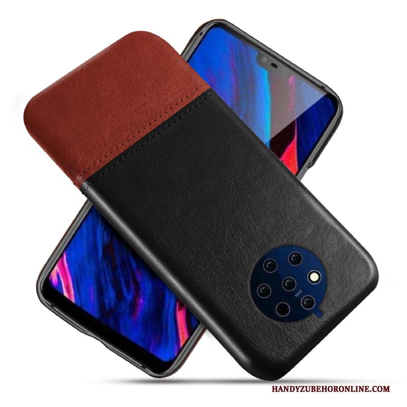 Nokia 9 Pureview Leren Etui Echt Leer Hoes Kwaliteit Mobiele Telefoon Anti-fall Hoesje