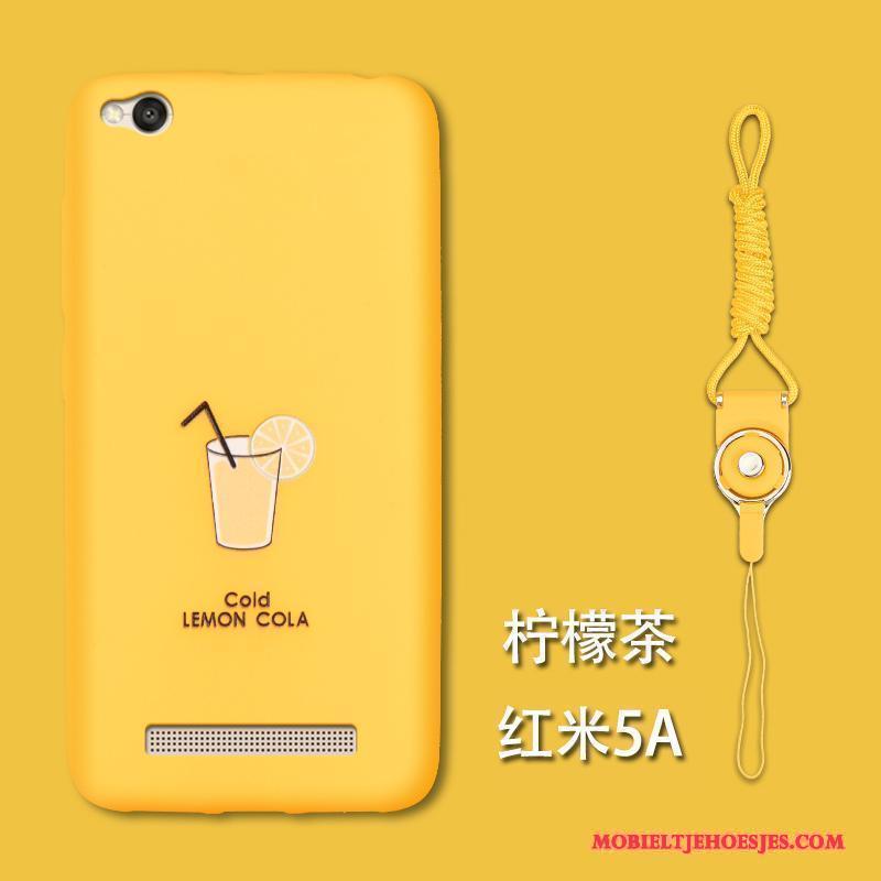 Redmi 5a Anti-fall Hoes Bescherming Rood Hoesje Telefoon Siliconen Trend