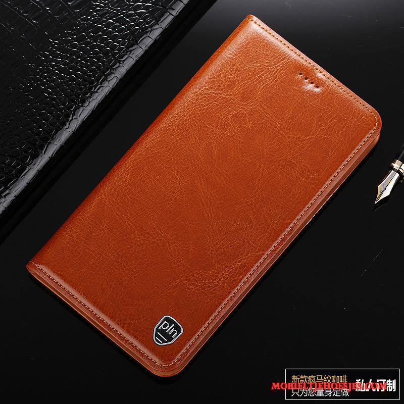 Redmi 5a Hoesje Folio Leren Etui Mobiele Telefoon Echt Leer Bescherming Rood Hoes