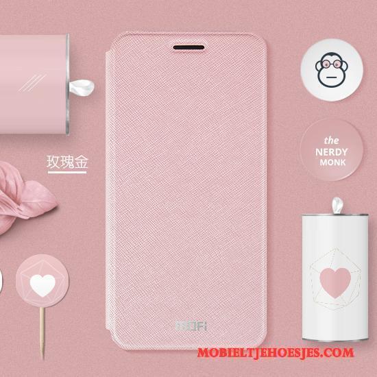 Redmi 5a Hoesje Roze Leren Etui Hoes Anti-fall Siliconen Rood Clamshell