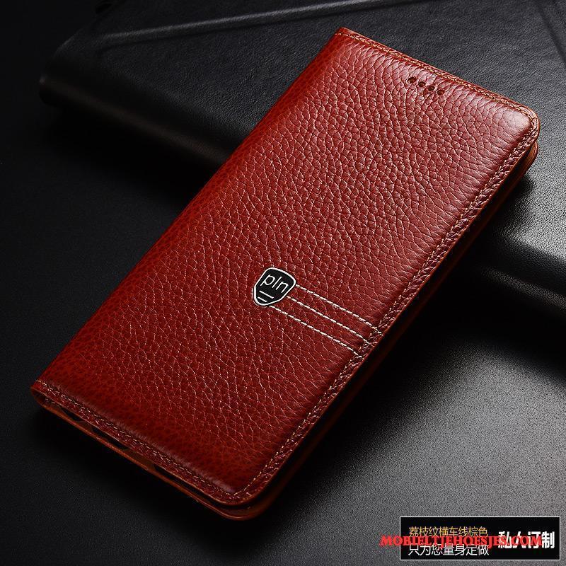 Redmi 5a Leren Etui Hoesje Telefoon Mini Echt Leer Rood Folio Bescherming