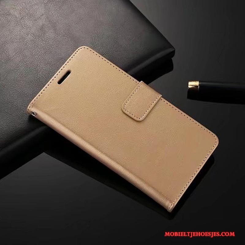 Redmi 5a Lichtblauw Folio Leren Etui Hanger Hoesje Telefoon Kunstleer Rood