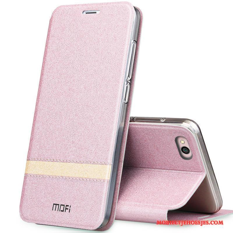 Redmi 5a Rood Bescherming Mini Anti-fall Roze Hoesje Telefoon Leren Etui