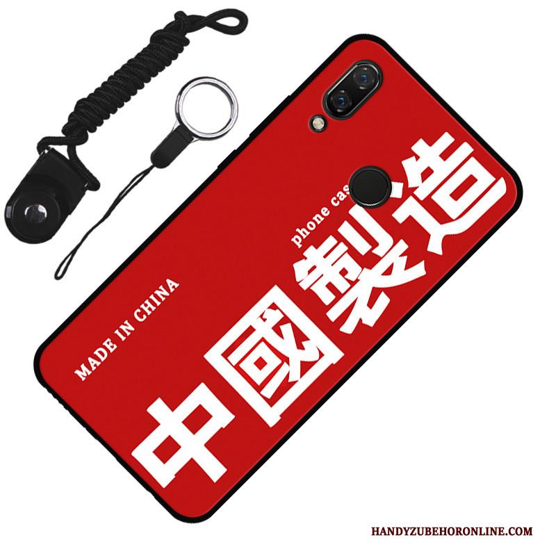 Redmi 7 Blauw Zacht Rood Anti-fall Hanger Hoesje Telefoon Mooie