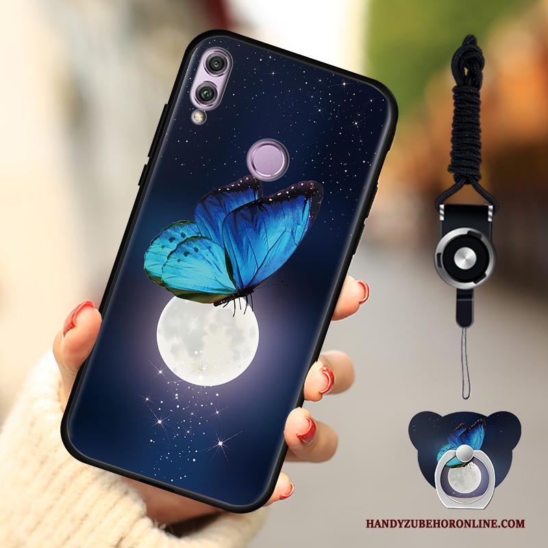 Redmi 7 Donkerblauw Hoes Hoesje Telefoon Zacht Rood Hanger Anti-fall