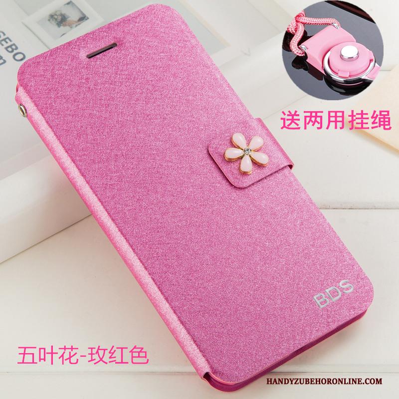 Redmi 7 Hoesje Hanger Anti-fall Mini Bescherming Clamshell Rood Roze