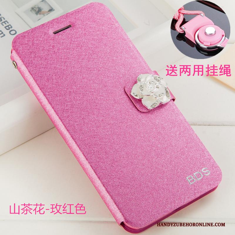 Redmi 7 Hoesje Hanger Anti-fall Mini Bescherming Clamshell Rood Roze