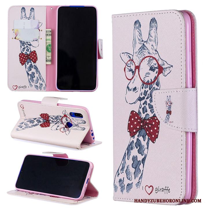 Redmi 7 Rood Bescherming Hoes Leren Etui Hoesje Telefoon Anti-fall Blauw