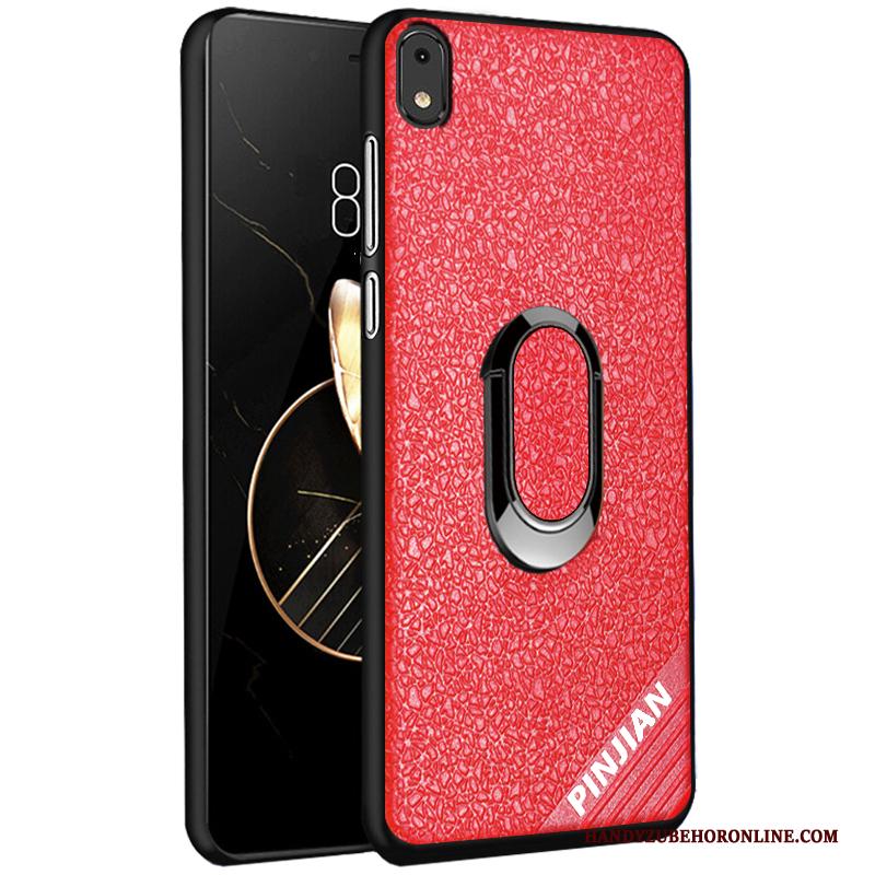 Redmi 7a Bescherming Schrobben Hoesje Telefoon Kunstleer Reliëf Patroon Anti-fall