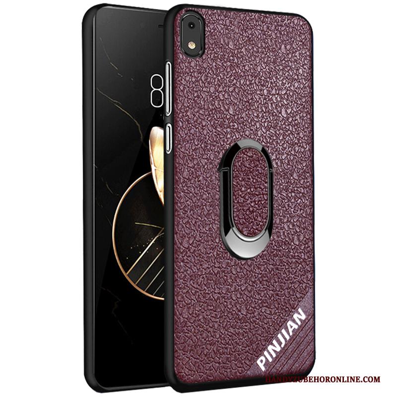 Redmi 7a Bescherming Schrobben Hoesje Telefoon Kunstleer Reliëf Patroon Anti-fall