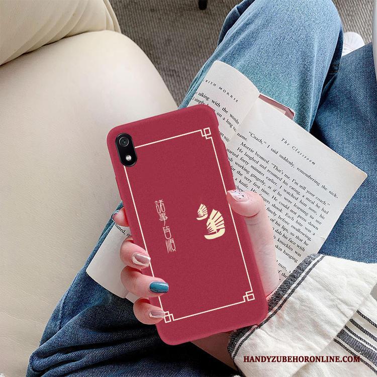 Redmi 7a Hoesje Dun Siliconen Rood Zacht Hoes Anti-fall All Inclusive