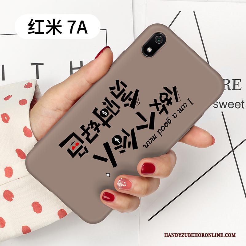 Redmi 7a Hoesje Telefoon Bescherming Siliconen Eenvoudige Trendy Merk Anti-fall Schrobben