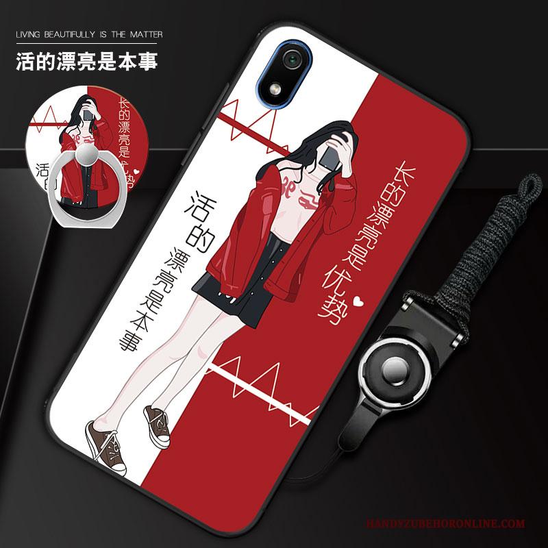 Redmi 7a Hoesje Telefoon Ondersteuning Rood Mini Zacht Trend Anti-fall