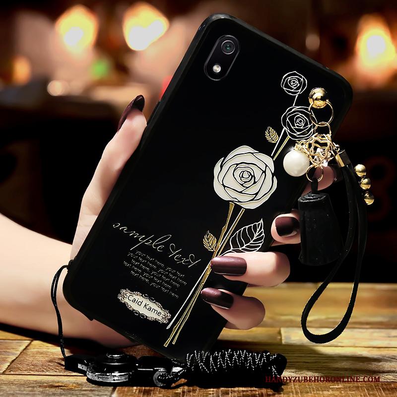 Redmi 7a Scheppend Hoesje Telefoon Rood Zacht Mini Hanger Wit