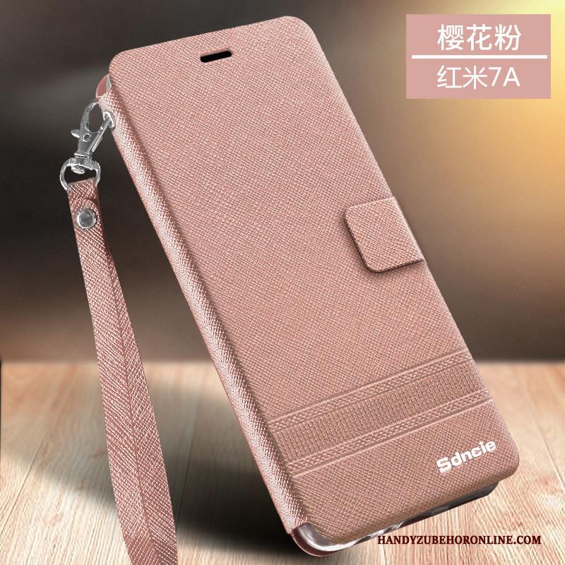 Redmi 7a Siliconen All Inclusive Hoesje Telefoon Anti-fall Zacht Folio Leren Etui