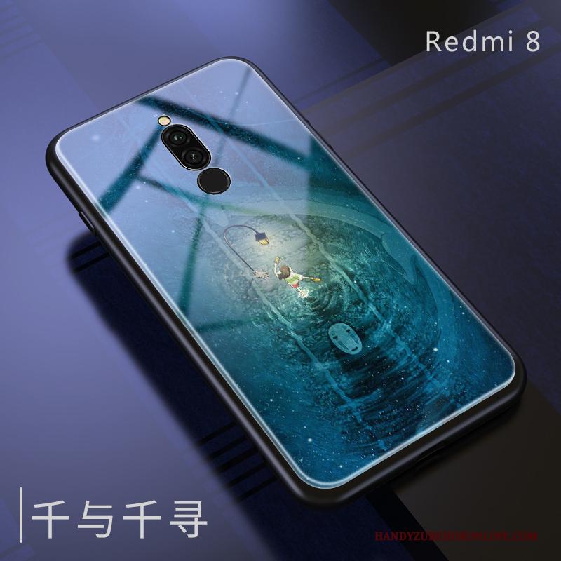 Redmi 8 Hoes Hoesje Telefoon Spiegel Anti-fall All Inclusive Purper Zacht