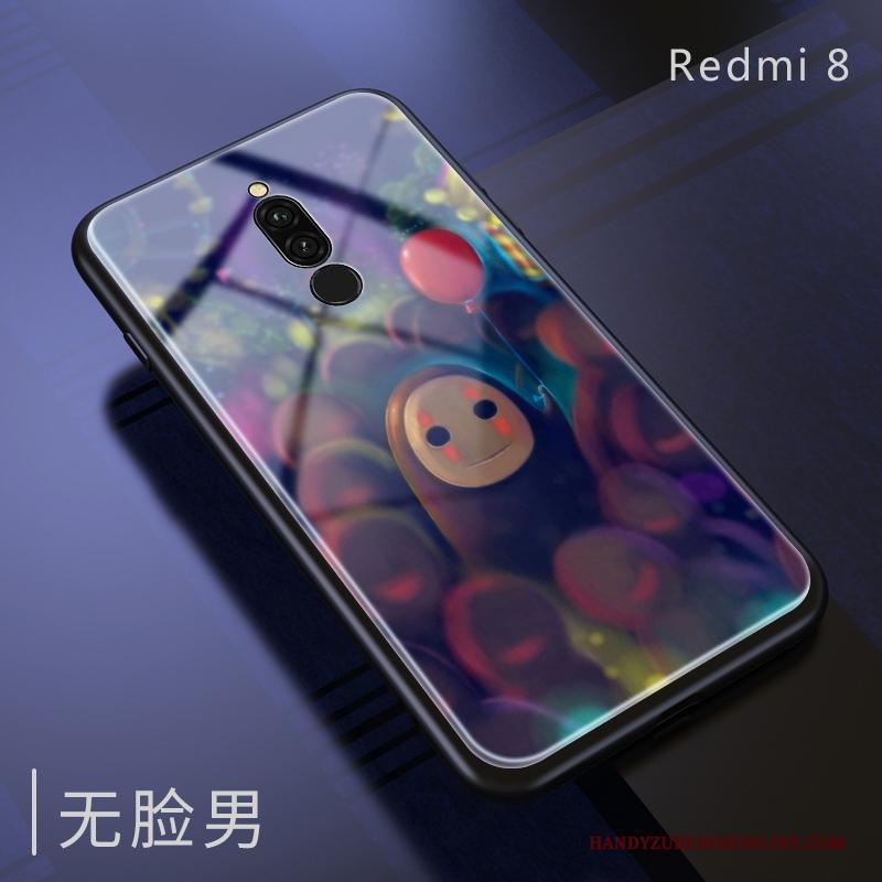 Redmi 8 Hoes Hoesje Telefoon Spiegel Anti-fall All Inclusive Purper Zacht